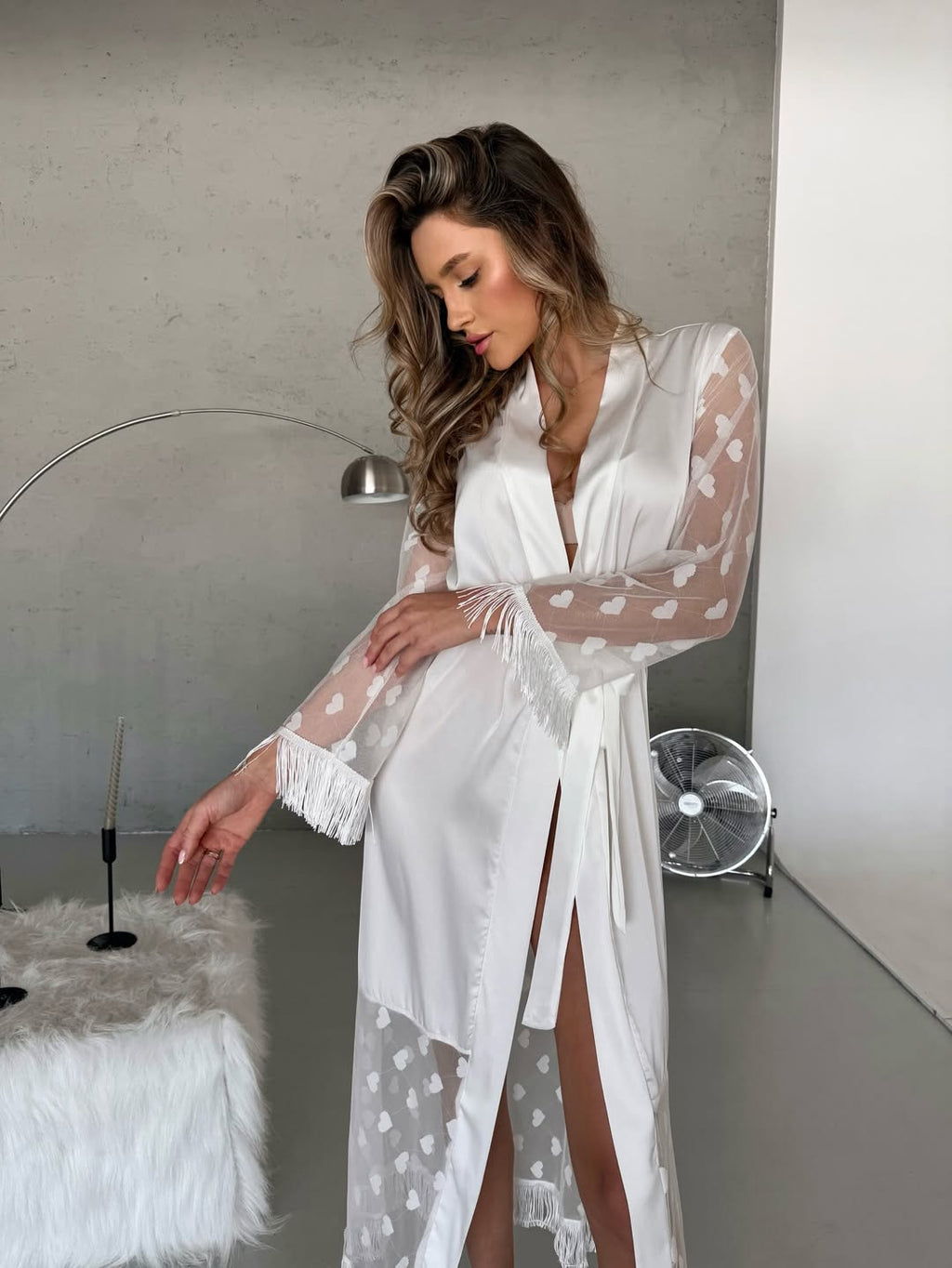 CUORE BIANCO KIMONO ROBE