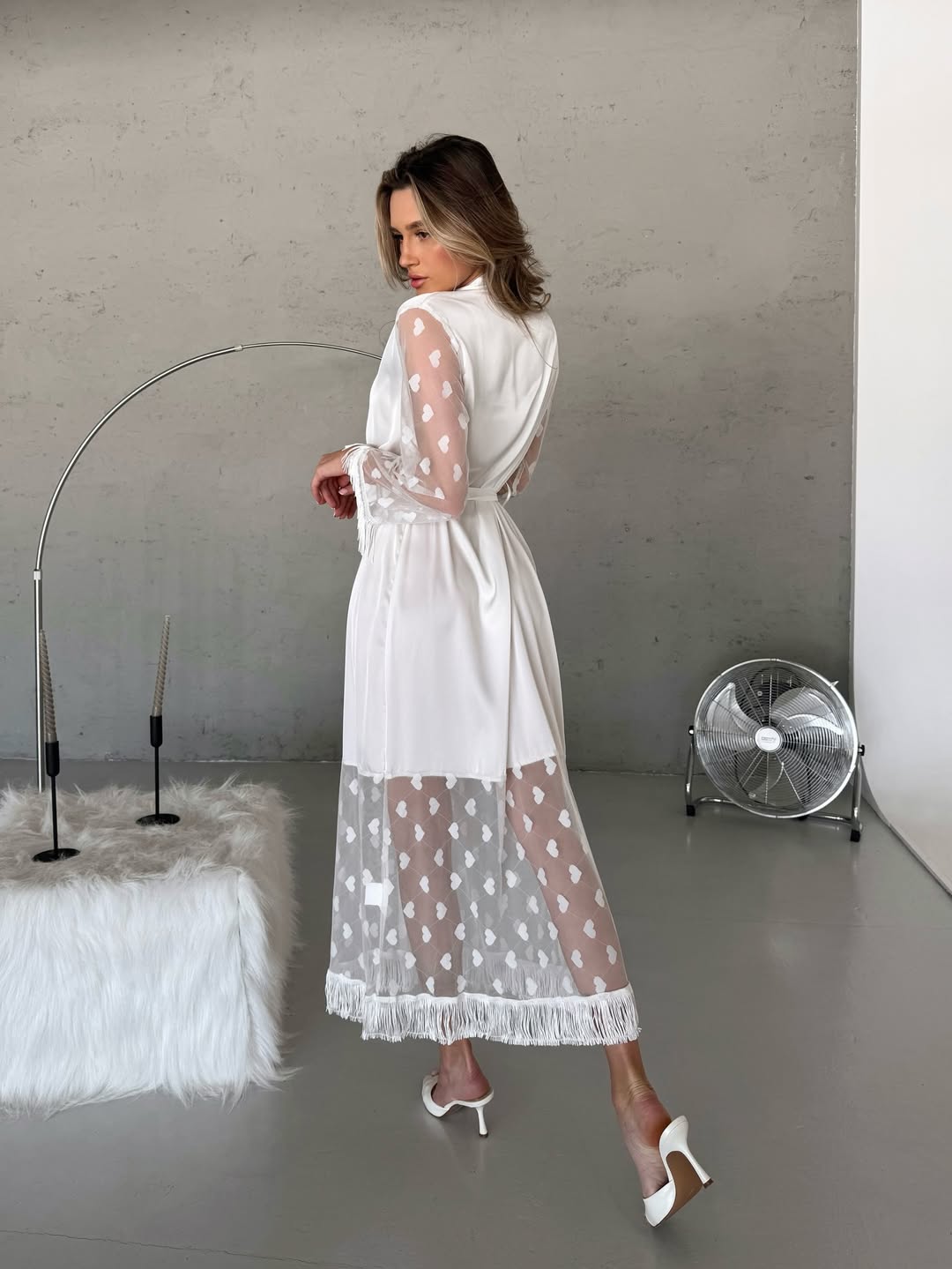 CUORE BIANCO KIMONO ROBE