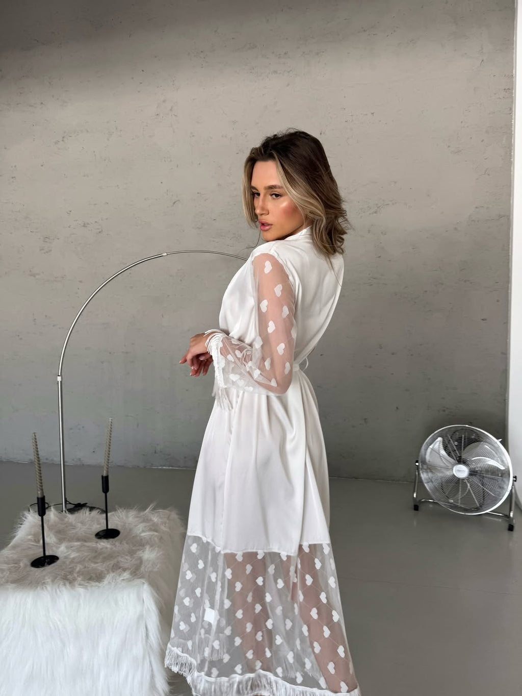 CUORE BIANCO KIMONO ROBE