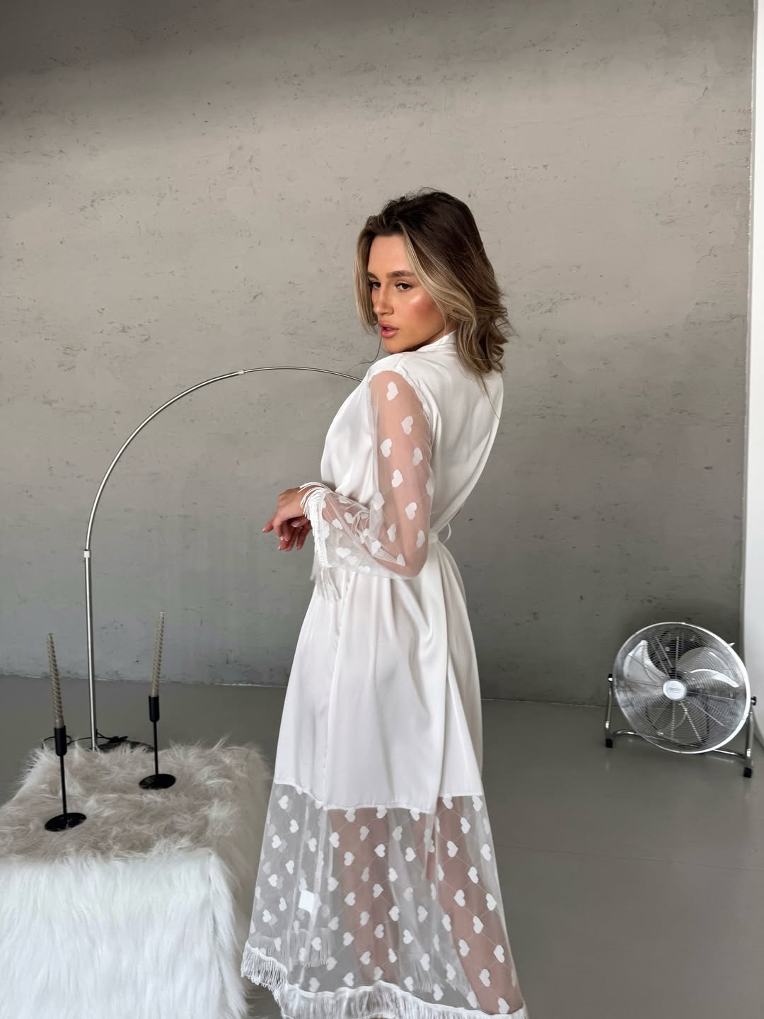 CUORE BIANCO KIMONO ROBE