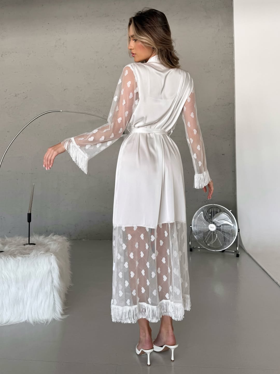 CUORE BIANCO KIMONO ROBE
